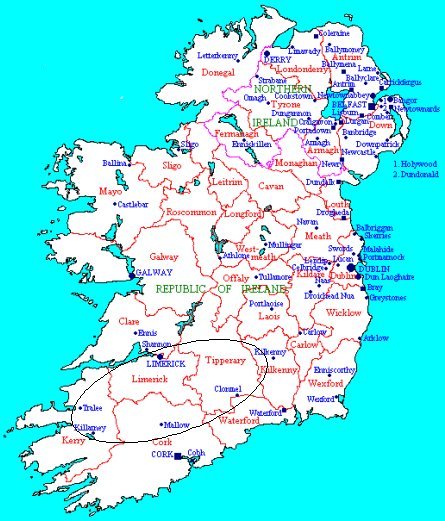 Map of Ireland