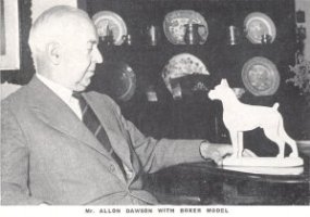 Mr Allon Dawson with Boxer model - Taken from OUR DOGS Christmas Number 1951, Page 64